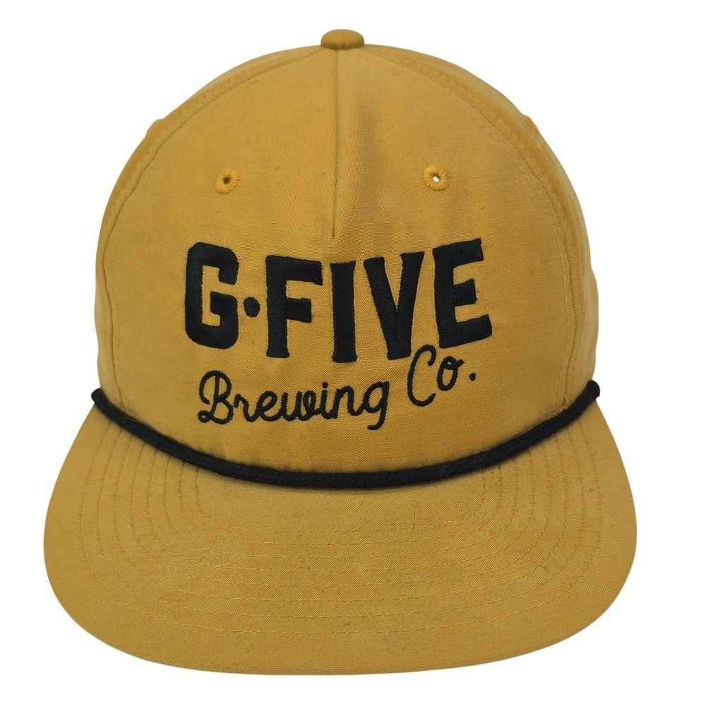 G-Five Brewing Co Rope Hat Snapback Yellow Craft Beer Brewery Beloit Wisconsin
